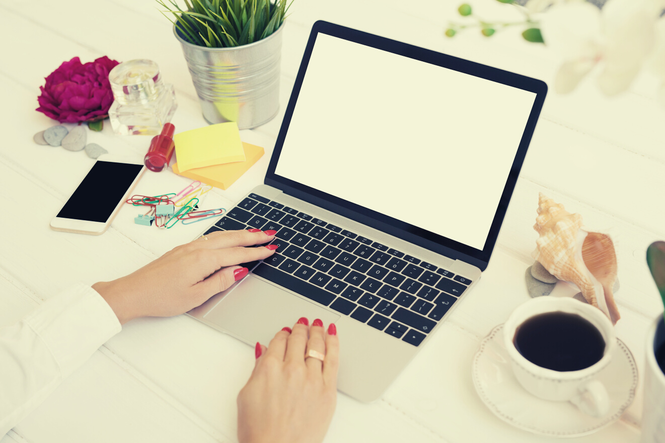 Woman Using Portable Computer